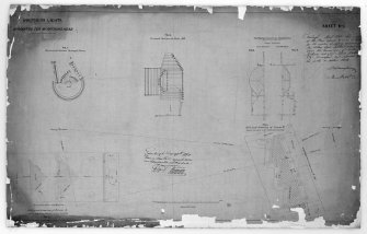 Photographic copy of drawing of showing light apparatus including vertical sections and prisms.
Northern Lights, sheet No.1