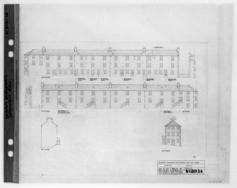 Caithness Row.
Photographic copy of elevations of Block A.