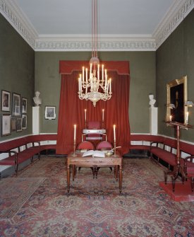 Interior. Meeting room, view from west (candlelit)