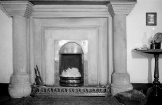 Bedlay House. Interior.
View of fireplace in mid-room, second floor.