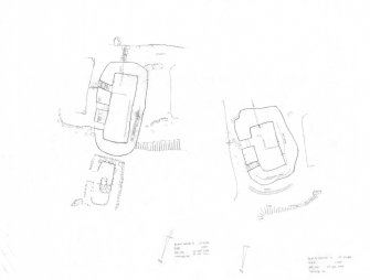 Blackhouse R and Blackhouse U, Village Bay, St Kilda. Survey plans, 1:100