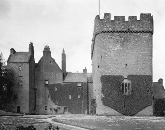 Drum Castle. General view from East.