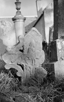 View of reverse of upper fragment from Cross, EC 6, from Kilfinan Church, Kilfinan.