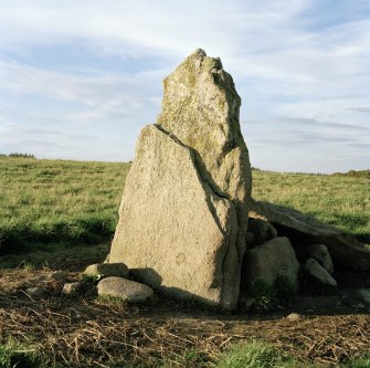 Detail of westernmost stone at Wester Echt, viewed from South.