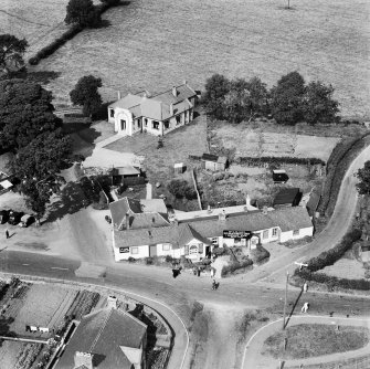 Old Blacksmith's Shop, Bensmoor Road, Springfield,   Old Smithy, Gretna, Dumfries-shire, Scotland, 1949. Oblique aerial photograph taken facing north.