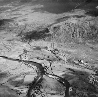 Lochaber Hydroelectric Scheme and Aluminium Smelter, Fort William,   Victoria Br, Kilmonivaig, Inverness-shire, Scotland, 1949. Oblique aerial photograph taken facing east.