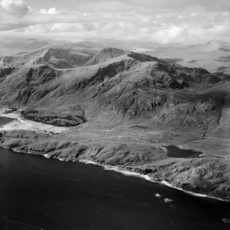 Creach Bheinn and Lochan na Criche, Loch Linnhe,   Allt Coire Mheall Challuim, Ardgour, Argyll, Scotland, 1949. Oblique aerial photograph taken facing west.