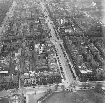 George Street, Dean, Edinburgh, Midlothian, Scotland, 1949. Oblique aerial photograph taken facing east. This image has been produced from a print.