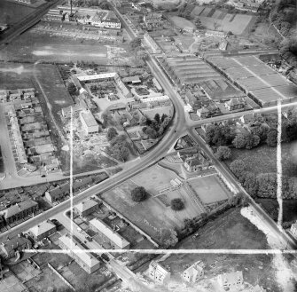 The Alloa Glass Works Co. Ltd, Private House, Keilarsbrae, Alloa, Clackmannan, Scotland, 1952. Oblique aerial photograph facing north-west.