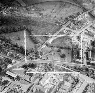 The Alloa Glass Works Co. Ltd, Private House, Keilarsbrae, Alloa, Clackmannan, Scotland, 1952. Oblique aerial photograph facing south-east.