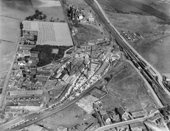 Glenboig Union Fireclay Co. Star Fireclay Works, Glenboig, Old Monkland, Lanarkshire, Scotland, 1930. Oblique aerial photograph  taken facing north east. 