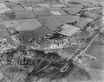 Glenboig Union Fireclay Co. Star Fireclay Works and Union Fireclay Works,  Old Monkland, Lanarkshire, Scotland, 1930. Oblique aerial photograph  taken facing north. This image has been produced from a marked negative.