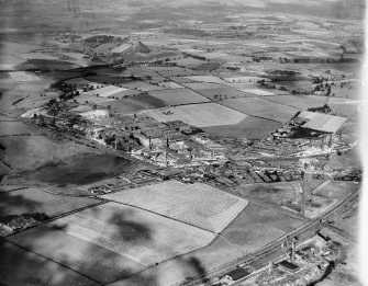 Glenboig Union Fireclay Co. Star Fireclay Works and Union Fireclay Works,  Old Monkland, Lanarkshire, Scotland, 1930. Oblique aerial photograph  taken facing north. This image has been produced from a marked negative.