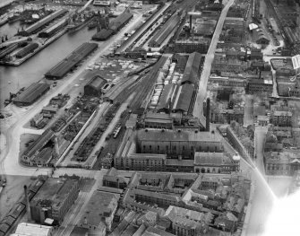 Garland Rogers Ltd, Leith. Edinburgh, Midlothian, Scotland, 1932. Oblique aerial photograph, taken facing east. 
