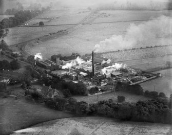 Gestetner Ltd per J&A Weir Ltd, Kilbagie Mill, Broomknowe, Clackmannan, Scotland, 1933. Oblique aerial photograph, taken facing south.