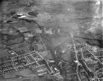 General view, Springboig, Glasgow, Lanarkshire, Scotland, 1937. Oblique aerial photograph, taken facing east.