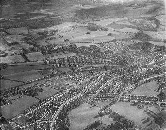 General view, Burnside, Rutherglen, Lanarkshire, Scotland, 1937. Oblique aerial photograph, taken facing south-west.