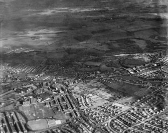 General view, Carmunnock, Cathcart, Lanarkshire, Scotland, 1937. Oblique aerial photograph, taken facing south.