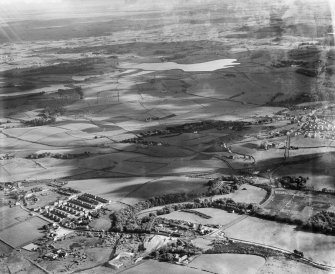 General view, Dovecothall, Paisley, Renfrewshire, Scotland, 1937. Oblique aerial photograph, taken facing south. 