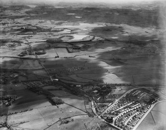 General view, Rouken Glen Park, Eastwood, Lanarkshire, Scotland, 1937.  Oblique aerial photograph, taken facing south-west. 