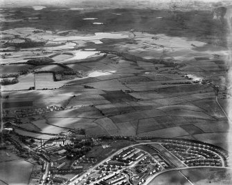 General view, Brock Burn, Paisley, Renfrewshire, Scotland, 1937.  Oblique aerial photograph, taken facing south-west. 