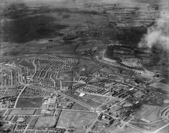 General view, Temple, New Kilpatrick, Dunbartonshire, Scotland, 1937. Oblique aerial photograph, taken facing north.