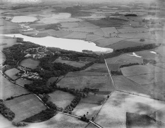 General view, Bishop Loch, Old Monkland, Lanarkshire, Scotland, 1937. Oblique aerial photograph, taken facing south-east. 