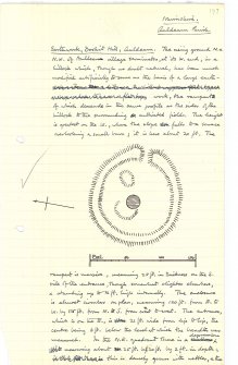 Sketch plan of Dooket Hill (extract from manuscript)