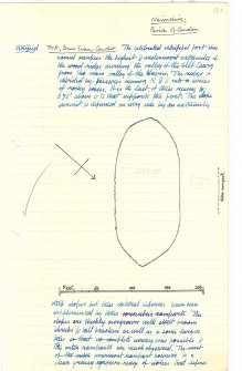 Sketch plan of Dun Evan (extract from manuscript)
