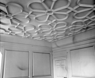 Stobhall. Ceiling of N room on 1st floor of Dowery House.