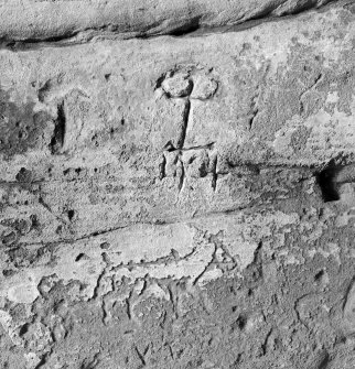 View of carvings in Jonathan's Cave, East Wemyss.