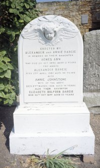 View of monument to the Darcie family, St Andrew's Cathedral  Eastern cemetery.