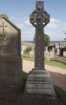 View of memorial cross to Mary Bentinck Smith 1864-1921, headmistress of St Leonard's School 1907-21, St Andrew's Cathedral  Eastern cemetery.