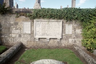 View of burial plaque to William Playfair, Physician d. 1903, St Andrew's Cathedral  Eastern cemetery.