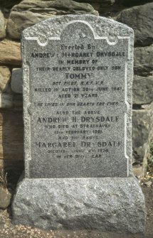 View of gravestone to the Drysdale family, St Andrew's Cathedral Eastern cemetery .