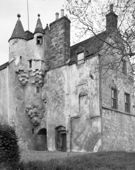 Allardice Castle. View of South-East wing from South.