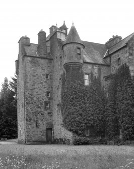 Grandtully Castle. Old part from N.