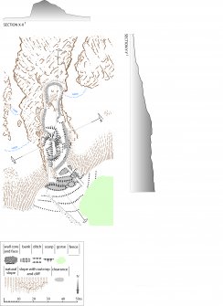 Castlehaven, fort, plan & sections. 600dpi copy of Illustrator file GV005438.