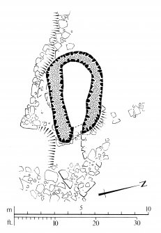 Publication drawing; St Kilda, Cleit 85.
