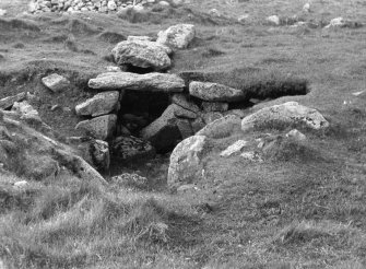 The entrance to the souterrain, St Kilda.