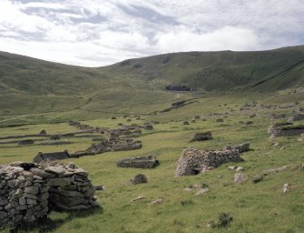 St Kilda, Village Bay. General view looking west with cleit 32 in the foreground (right).