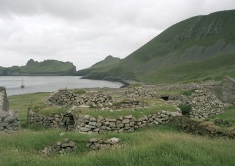 St Kilda, Village Bay. Blackhouse G, view from north east.