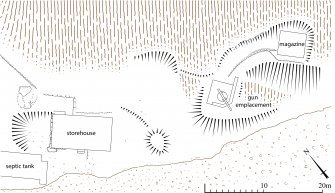 Ground plan of gun emplacement, St Kilda. 600dpi copy of Illustrator file GV 005435.