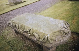 View of tablestone, Aberlady Parish Church Graveyard.