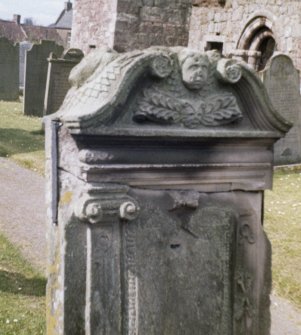 View of  headstone 1742, Stenton Old Parish Church burial ground.