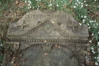 Detail of headstone, Glencorse Old Parish Churchyard.