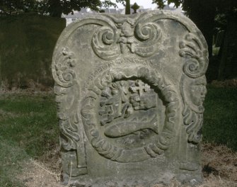 View of headstone to James Donald d. 1768, Auld Kirk of Ayr Churchyard.