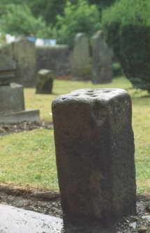 View of 'Punishment Stone', Livingston Parish Churchyard.