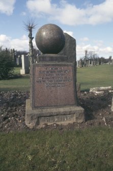 View of gravestone to Alexander Erskine, Bearsden Cemetery.