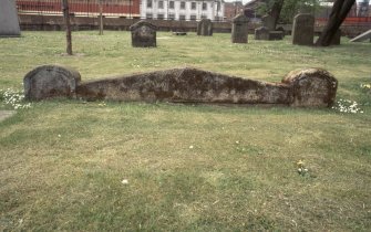 View of Govan Old Parish Church burial ground.